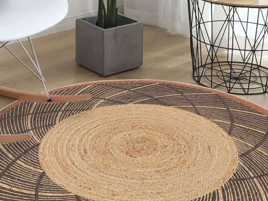 Χαλί WOOPAMUK481 Cream-Black Conceptum Hypnose 120X120cm Round