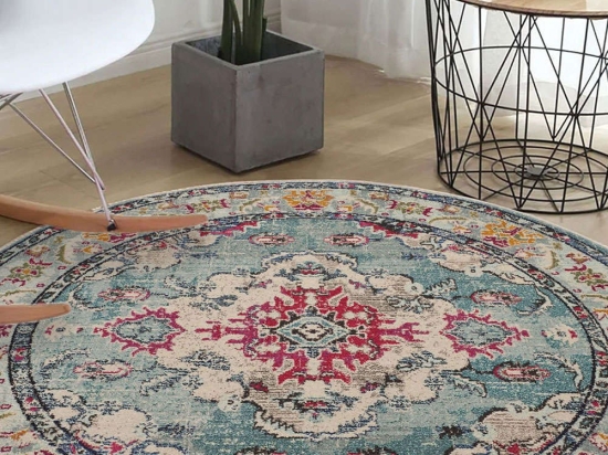 Χαλί Woopamuk495 599HFT5154 Turquoise Conceptum Hypnose 160X160 Round