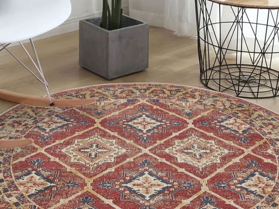 Χαλί Woopamuk527 599HFT5440 Red-Multi Conceptum Hypnose 100X100cm Round