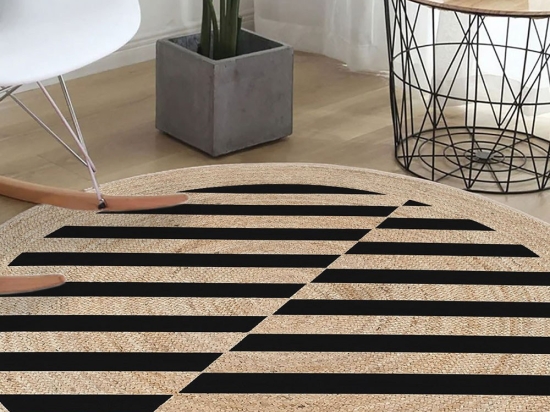 Χαλί Woopamuk530 599HFT5468 Cream-Black Conceptum Hypnose 110Χ110