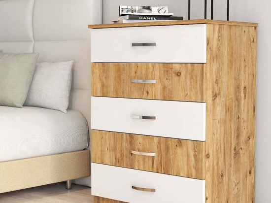 Συρταριέρα 616TNM1509 72x44,5x98,3cm Pine-White