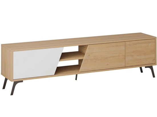 Έπιπλο Τηλεόρασης Fiona 776HMS3107 180x35,6x48cm Oak-White