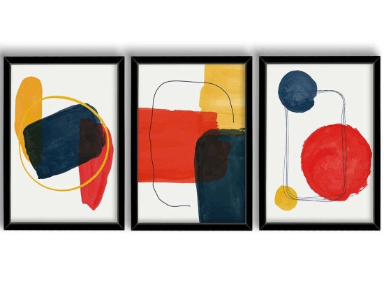 Κάδρα (Σετ 3Τμχ) 122RMF1132 38x53cm Multi Wallity Κάθετοι Mdf,Ξύλο