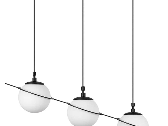 Φωτιστικό Οροφής - Ράγα Hug 942FLG1644 76x17x167cm 3xE14 40W Black Opviq