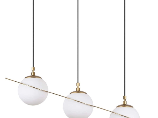 Φωτιστικό Οροφής - Ράγα Hug 942FLG1645 76x17x167cm 3xE14 40W Gold Opviq