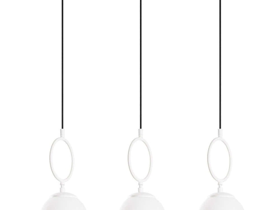 Φωτιστικό Οροφής - Ράγα Ring 942FLG1658 75x15x185cm 3xE14 40W White Opviq