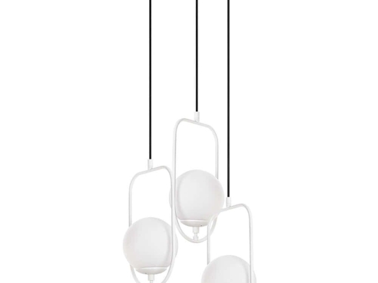 Φωτιστικό Οροφής Skew 942FLG1664 55x55x185cm 3xE14 40W White Opviq