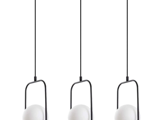 Φωτιστικό Οροφής - Ράγα Skew 942FLG1665 80x15x185cm 3xE14 40W Black Opviq