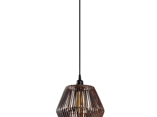 Φωτιστικό Οροφής Gonio 390FLH2174 25x25x70cm 1xE27 40W Black-Brown Opviq