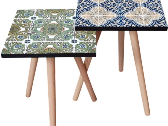 Τραπεζάκια Βοηθητικά (Σετ 2Τμχ) 481LNA2250 35x35x47/42cm Multi