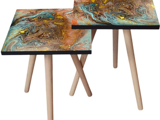 Τραπεζάκια Βοηθητικά (Σετ 2Τμχ) 481LNA2516 35x35x47/42cm Multi