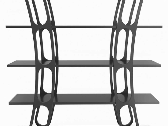 Βιβλιοθήκη Adar 875ZNA4506 120x25x120cm Black