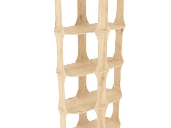 Ραφιέρα Δαπέδου Ayzi 875ZNA4508 57,6x27x137,5cm Oak