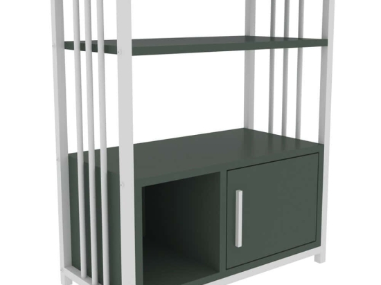 Βιβλιοθήκη Letos 875ZNA4534 60x29,6x80cm Green-White
