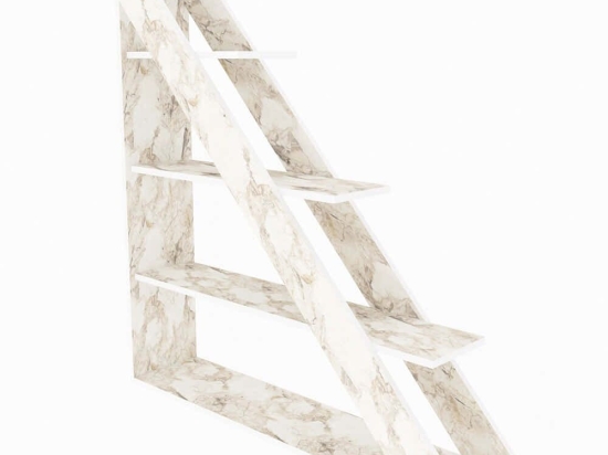 Βιβλιοθήκη Pisagor 875ZNA4560 120x25x131,8cm White