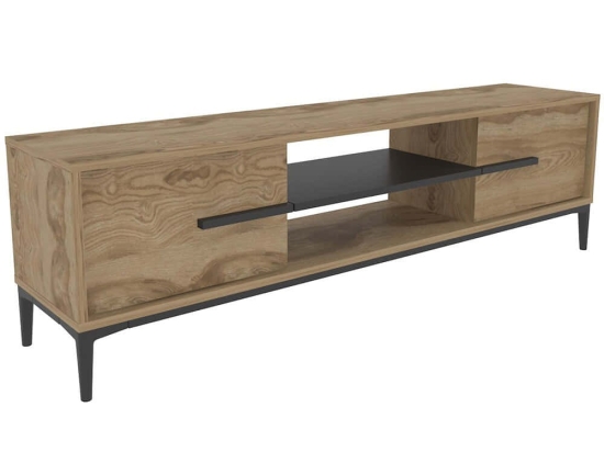 Έπιπλο Τηλεόρασης Eslem 875ZNA4595 120x29,6x43,6cm Oak-Black