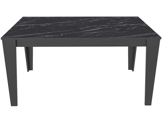 Τραπέζι Bud 875ZNA4637 145x85x75cm Marble Effect Black Μοριοσανίδα, Μελαμίνη