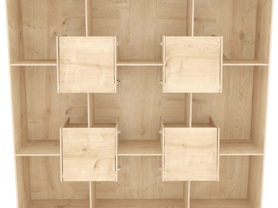 Βιβλιοθήκη Alimo 875ZNA4639 136,7x27,5x138cm Oak