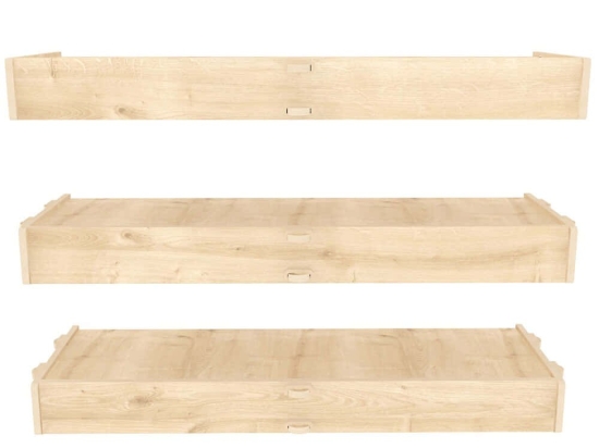 Ράφια Τοίχου Hiko (Σετ 3Τμχ) 875ZNA4643 24,2x18x6,5cm Oak