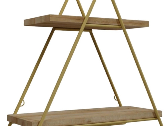 Ράφι Τοίχου Wolfsburg 285LCV1273 42x16x38cm Gold-Oak
