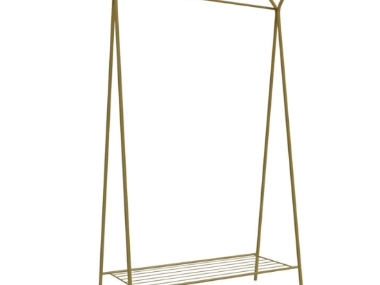 Κρεμάστρα Δαπέδου Munster 285LCV1291 120x35x150cm Gold Μέταλλο