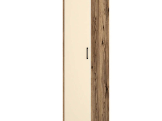 Ντουλάπα Μονόφυλλη Kumsal 845HCT5411 40x47,5x201,4cm Walnut-Cream Μονόφυλλη