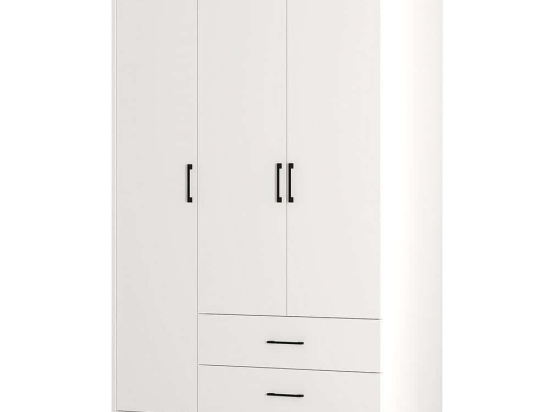 Ντουλάπα Τρίφυλλη Kumsal 845HCT5463 120x47,5x201,4cm White Τρίφυλλη