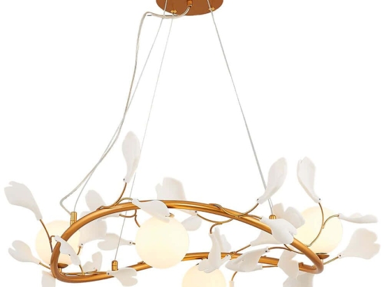 Φωτιστικό Οροφής 701CHD1377 Φ60x120cm 4xG9 5W Gold-White Opviq
