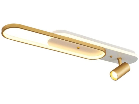 Φωτιστικό Οροφής - Πλαφονιέρα 701CHD1559 84x13x14cm Led 5300lm 53W 3000K White-Gold Opviq