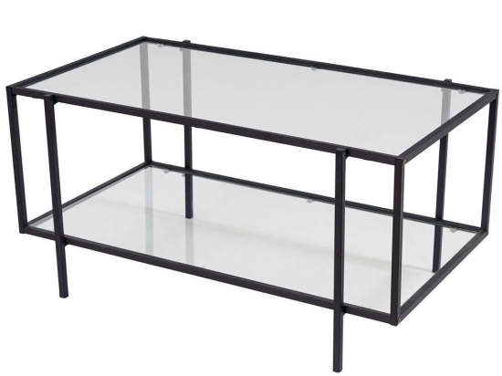 Τραπέζι Σαλονιού Espa 706CLN1161 90x50x45cm Black-Clear
