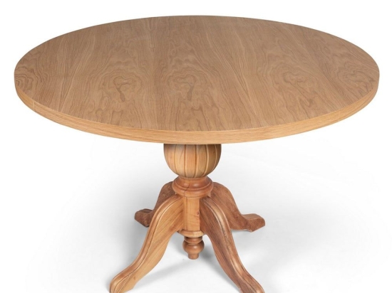 Τραπέζι Tondo 117FRF1217 Φ118x75cm Natural Ξύλο