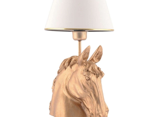 Φωτιστικό Επιτραπέζιο Horse 390FLH2239 25x54cm E27 40W White-Gold Opviq