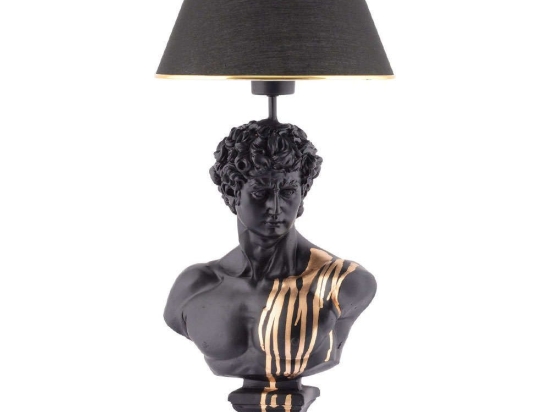 Φωτιστικό Επιτραπέζιο Dawud 390FLH2246 25x67cm E27 40W Black-Gold Opviq