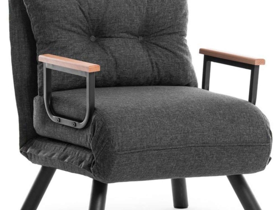 Πολυθρόνα - Κρεβάτι Sando 859FTN2820 60x78x78cm Dark Grey