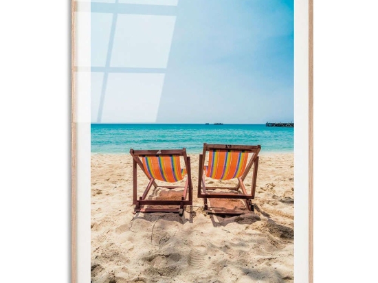 Κάδρο 123BZM2543 30x45cm Multi Wallity Κάθετοι Γυαλί