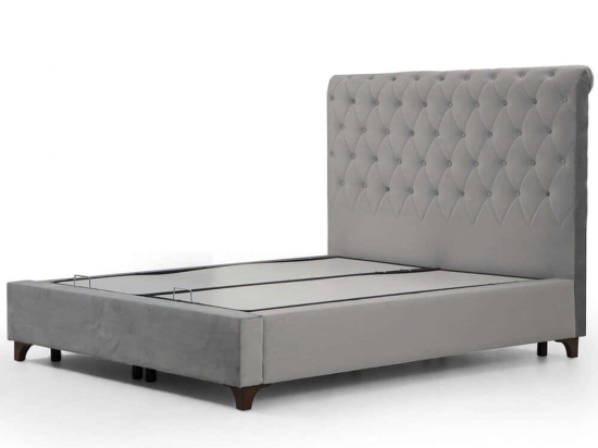 Κρεβάτι Με Αποθηκευτικό Χώρο Deluxe (Για Στρώμα 150x200cm) 771MND1171 150x200x130cm Grey Διπλό