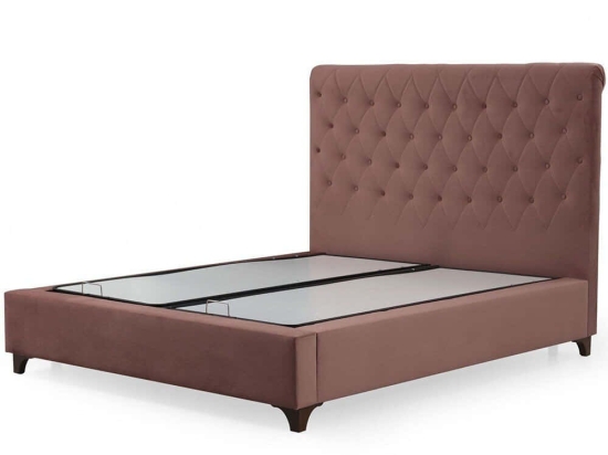 Κρεβάτι Με Αποθηκευτικό Χώρο Deluxe (Για Στρώμα 150x200cm) 771MND1174 150x200x130cm Dusty Rose Διπλό
