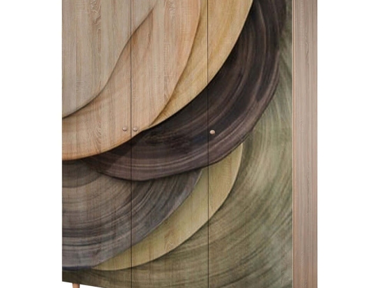 Ντουλάπα Τρίφυλλη Lena 869VEL8667 135x52x192cm Multi Τρίφυλλη