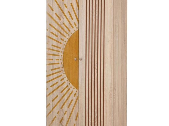 Ντουλάπα Δίφυλλη Lidya 869VEL8678 90x52x192cm Multi Δίφυλλη