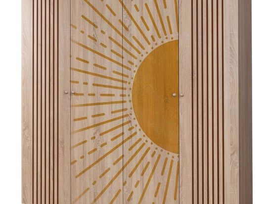 Ντουλάπα Τετράφυλλη Loni 869VEL8695 180x52x192cm Multi Τετράφυλλη