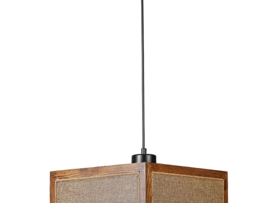 Φωτιστικό Οροφής Kumsal 941RTN1173 26x26x70cm 1xE27 40W Beige-Walnut Opviq