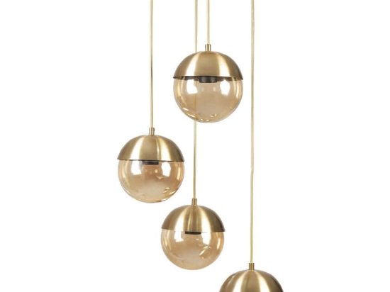 Φωτιστικό Οροφής Kure 941RTN1216 Φ30x70cm 4xE27 40W Gold Opviq