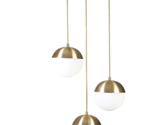Φωτιστικό Οροφής Kure 941RTN1222 Φ30x70cm 3xE27 40W Gold-White Opviq