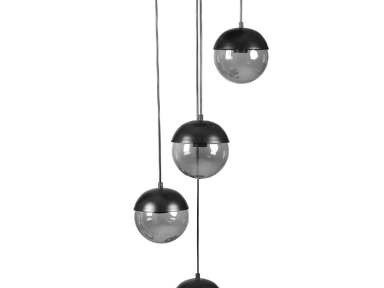 Φωτιστικό Οροφής Kure 941RTN1230 Φ30x70cm 4xE27 40W Black Opviq