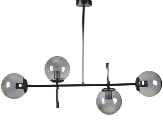 Φωτιστικό Οροφής - Ράγα Favori 941RTN1235 90x15x65cm 4xE27 40W Black Opviq