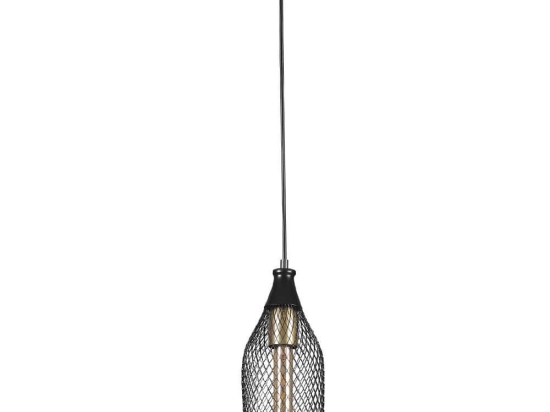 Φωτιστικό Οροφής Rio 941RTN1241 Φ12x70cm 1xE27 40W Black Opviq