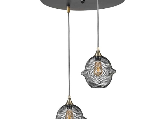 Φωτιστικό Οροφής Merkur 941RTN1278 Φ30x70cm 2xE27 40W Black Opviq