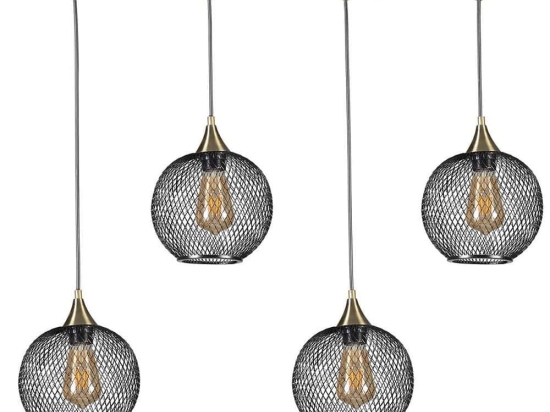 Φωτιστικό Οροφής - Ράγα Jupiter 941RTN1288 65x18x70cm 6xE27 40W Black Opviq
