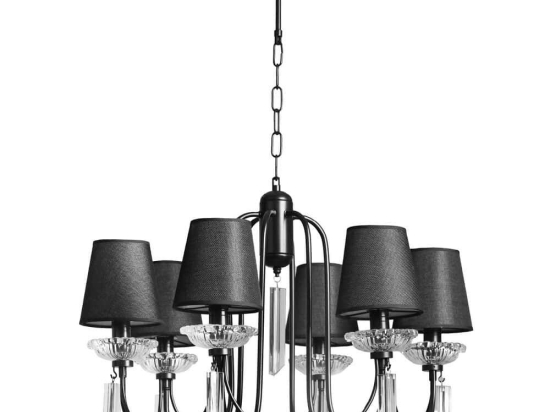 Φωτιστικό Οροφής - Πολυέλαιος Kontes 941RTN1426 Φ65x85cm 6xE14 40W Black Opviq