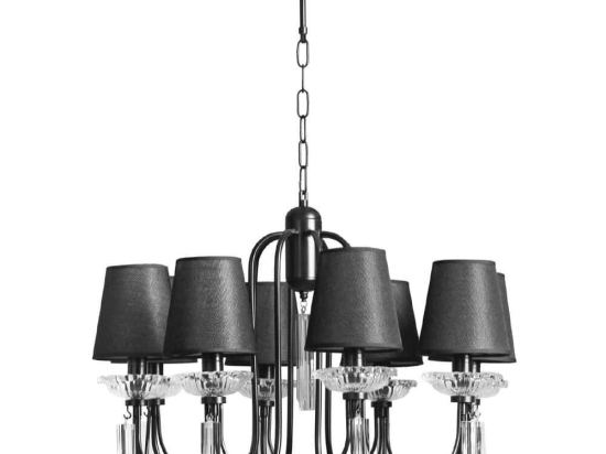 Φωτιστικό Οροφής - Πολυέλαιος Kontes 941RTN1427 Φ65x85cm 8xE14 40W Black Opviq